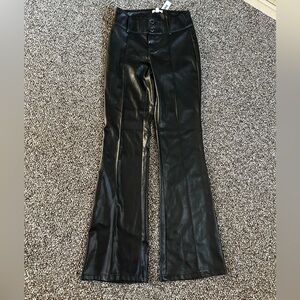 Garage Black Faux Leather Pants size XS
